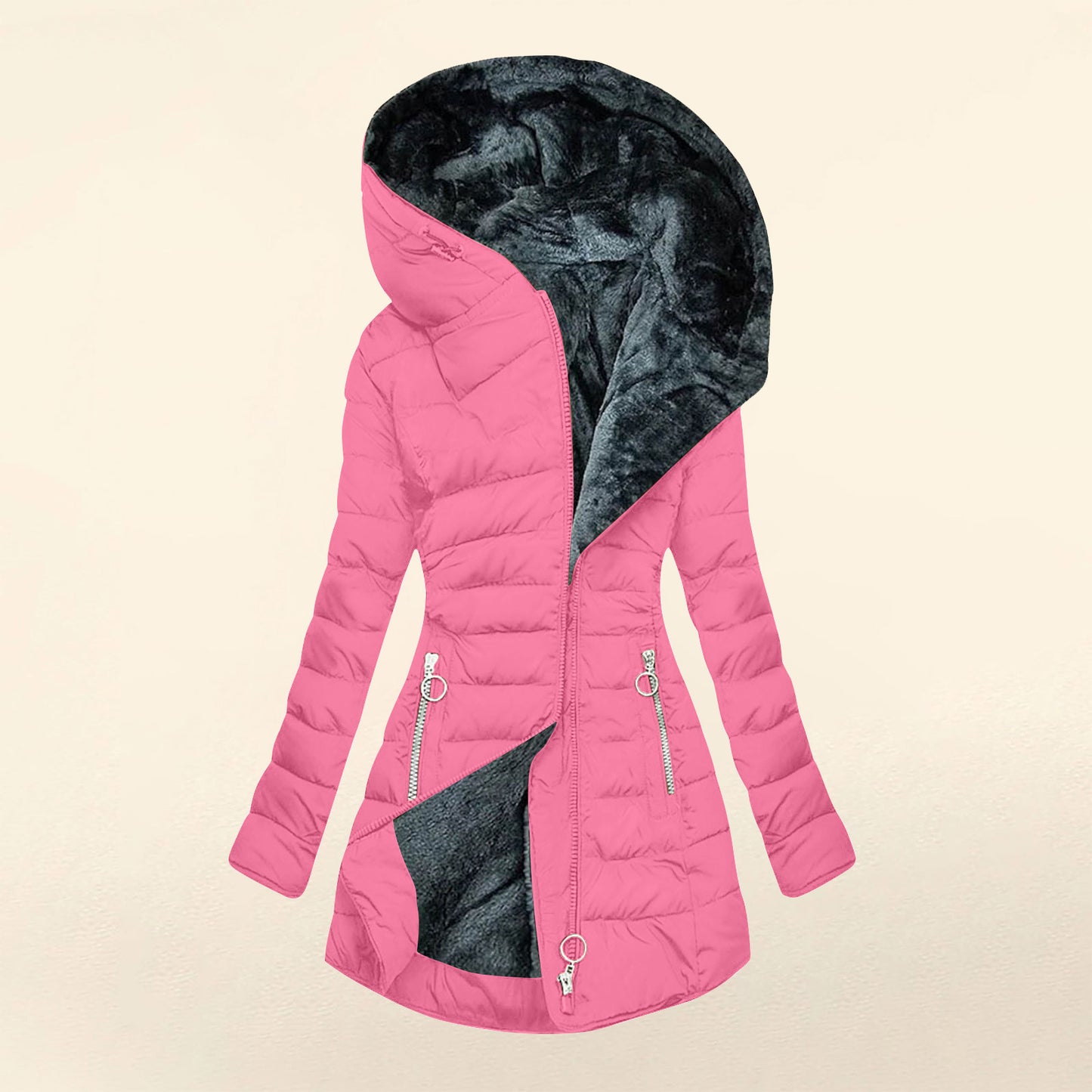 Women's Winter Warm Fur Collar Cotton Clothes Coats