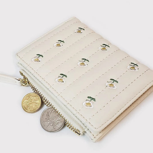 Women's Cream Style Classic Short Fashion Two Ladies Wallets