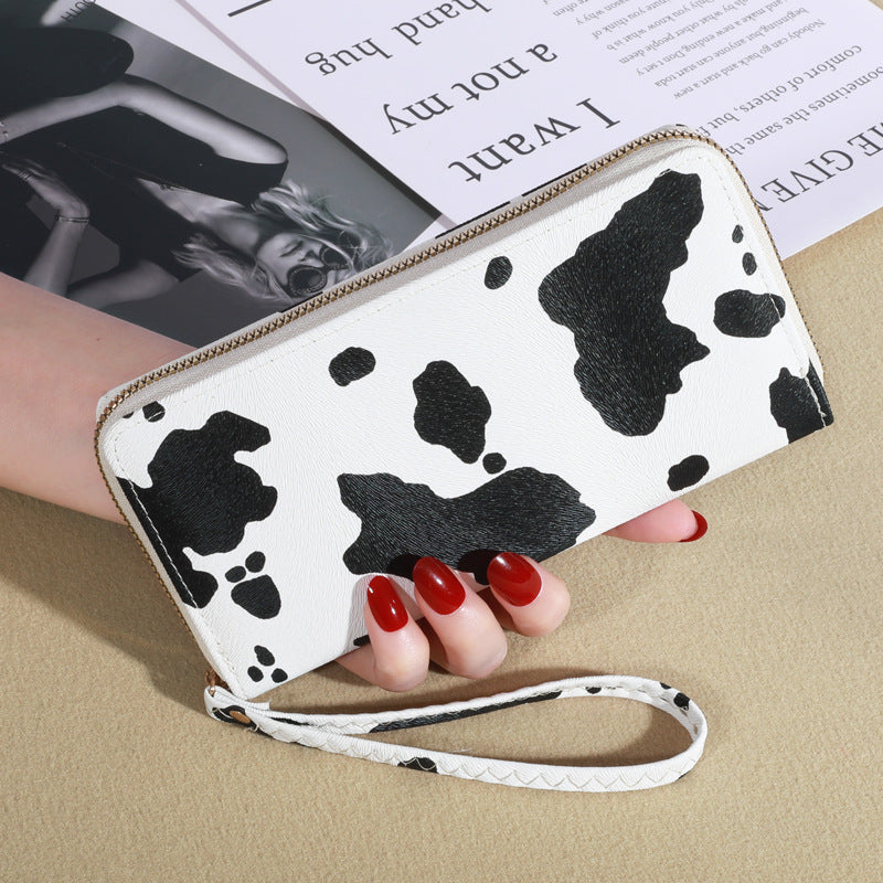 Women's Fashion Cows Pattern Long Large Capacity Ladies Wallets