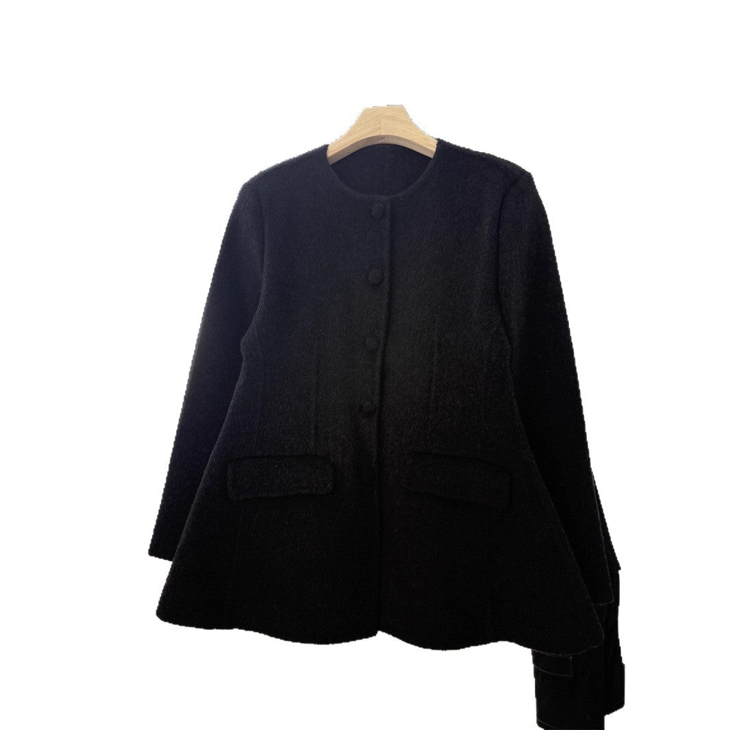 Women's Autumn Fashionable Temperamental Commuter Design Solid Color Single-breasted Coats