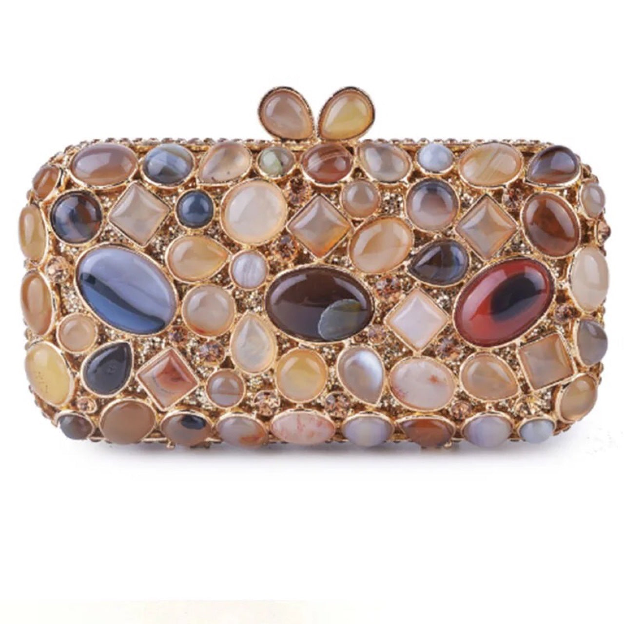 Agate Turquoise Diamond Banquet Rhinestone Hand Evening Bags