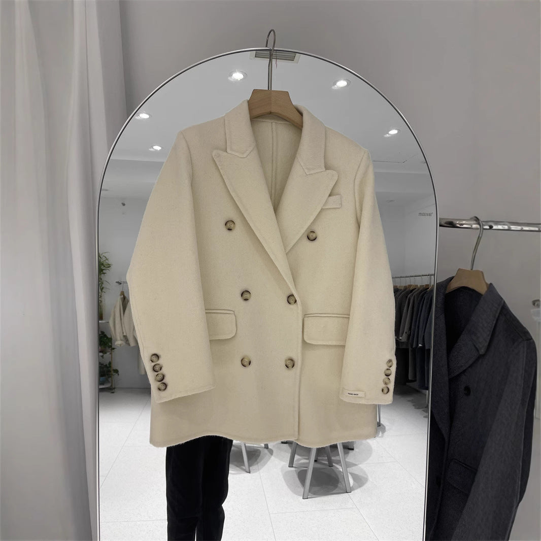 Women's Double-sided Woolen Fashion Commuter Long Sleeve Collar Coats