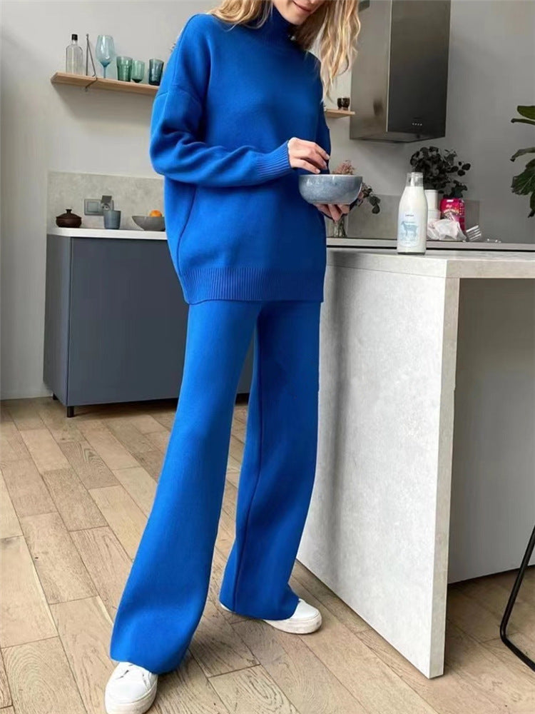 Women's Knitting Idle Style Temperament Leisure Wide Suits