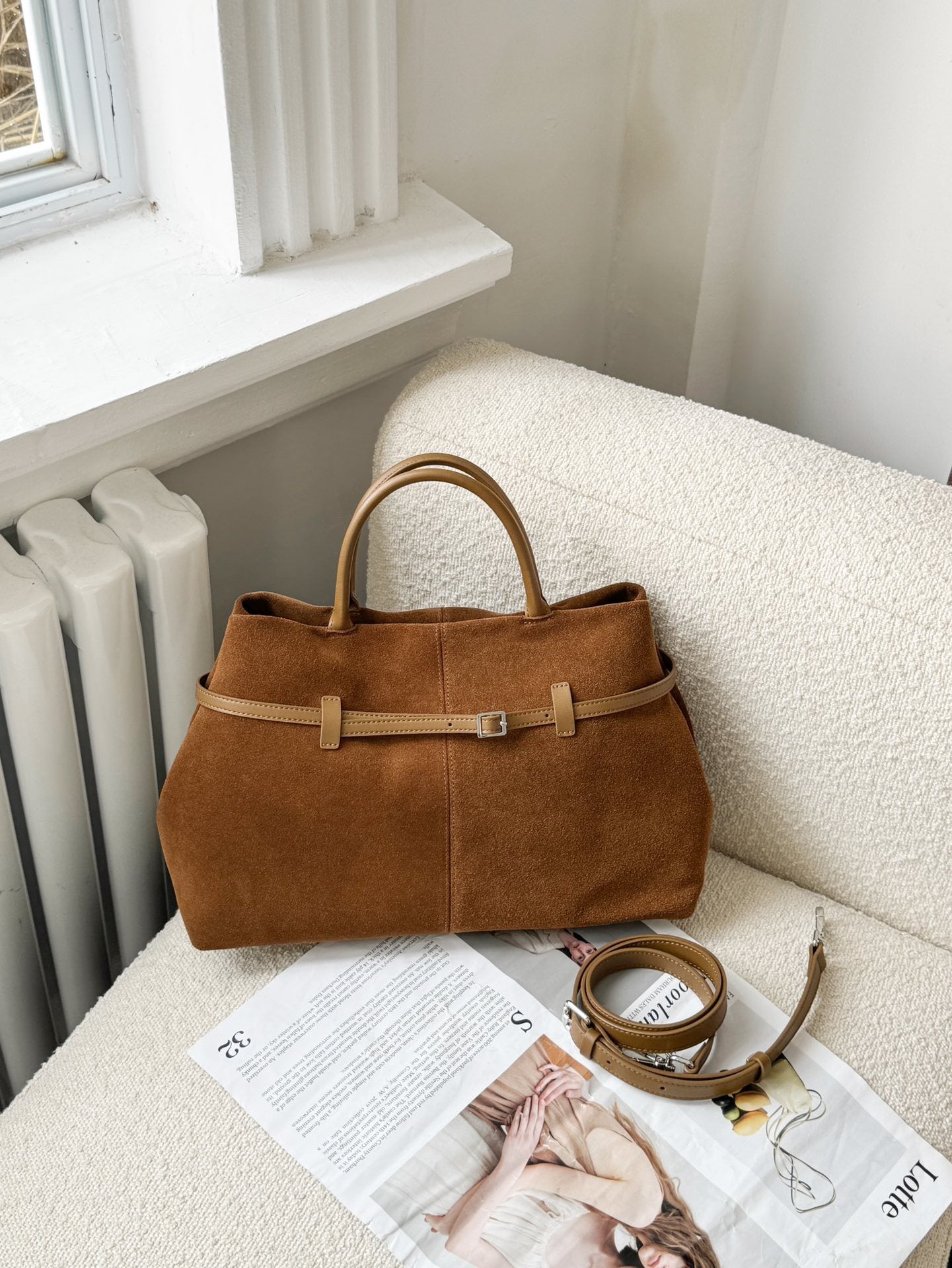 Women's Totes Genuine Leather Retro Commute Frosted Handbags