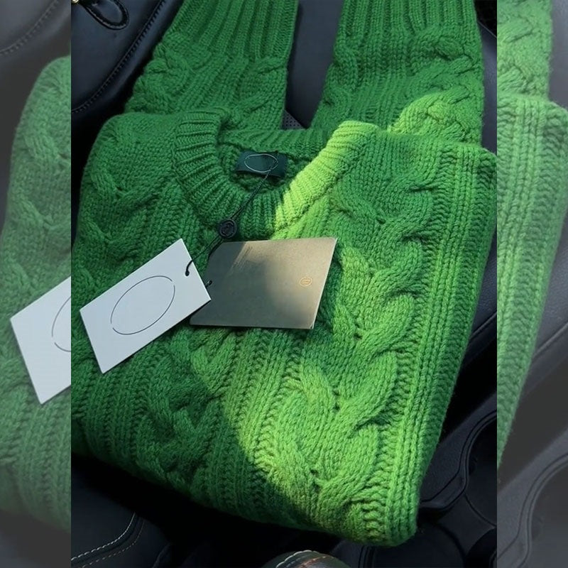 High Sense European Goods Twist Weave Sweaters