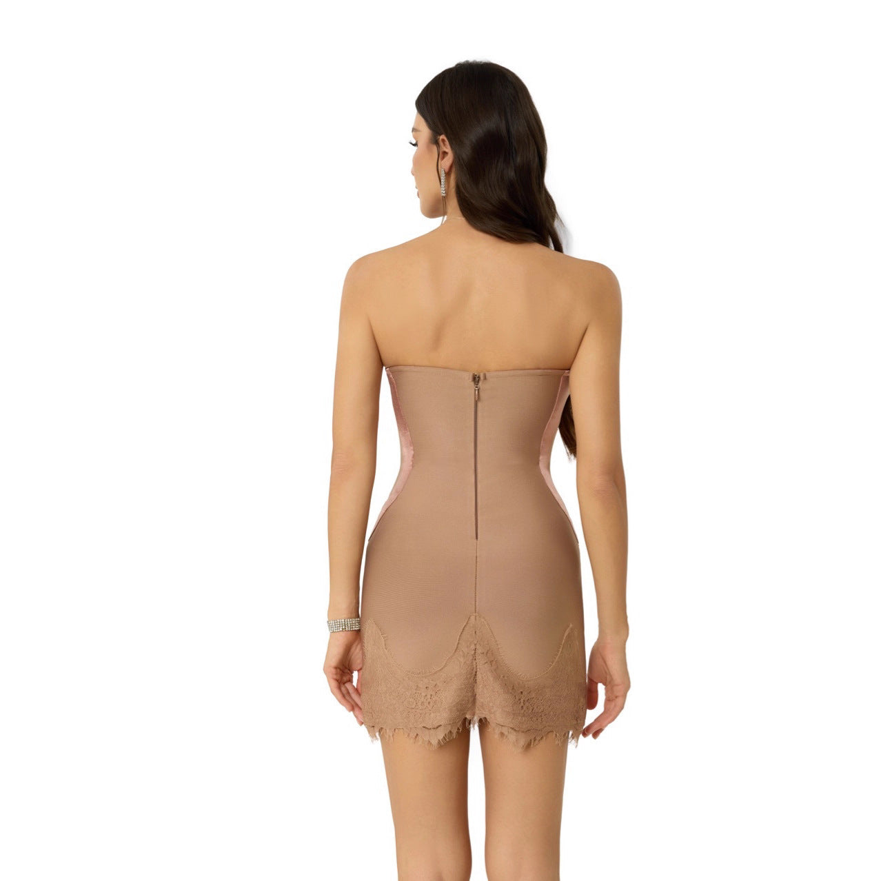 Tight Hip Sleeveless Tube Backless Design Tops