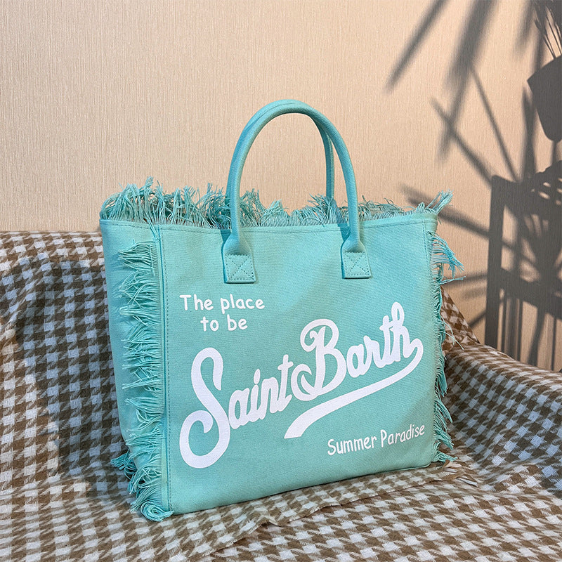 Beach Large Capacity Commuter Handmade Tassel Shoulder Bags