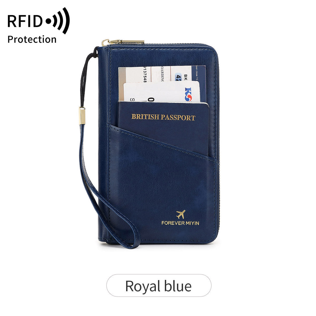 Swiping Long Zipper Passport Ticket Storage Id Package