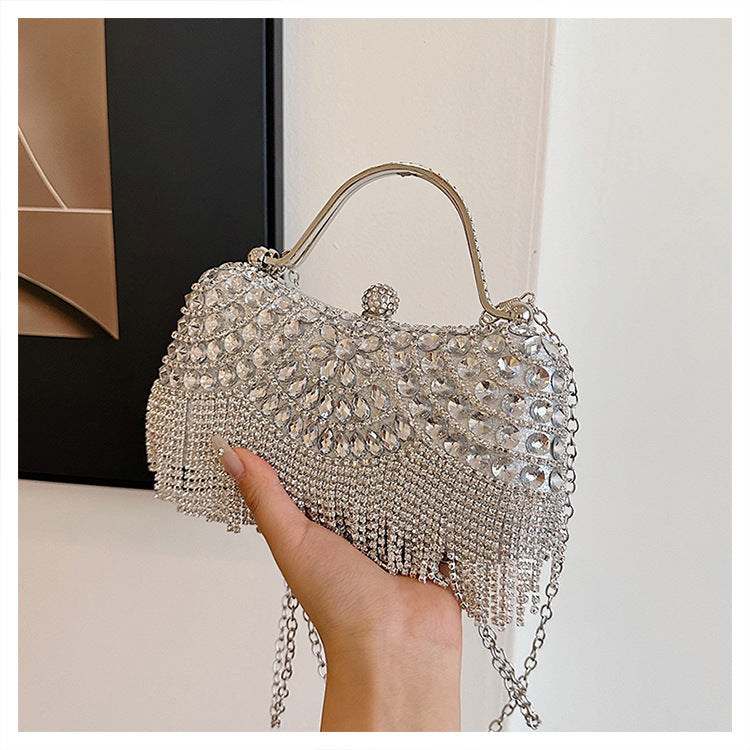 Rhinestone Tassel Portable Banquet Fashion Wear Evening Bags