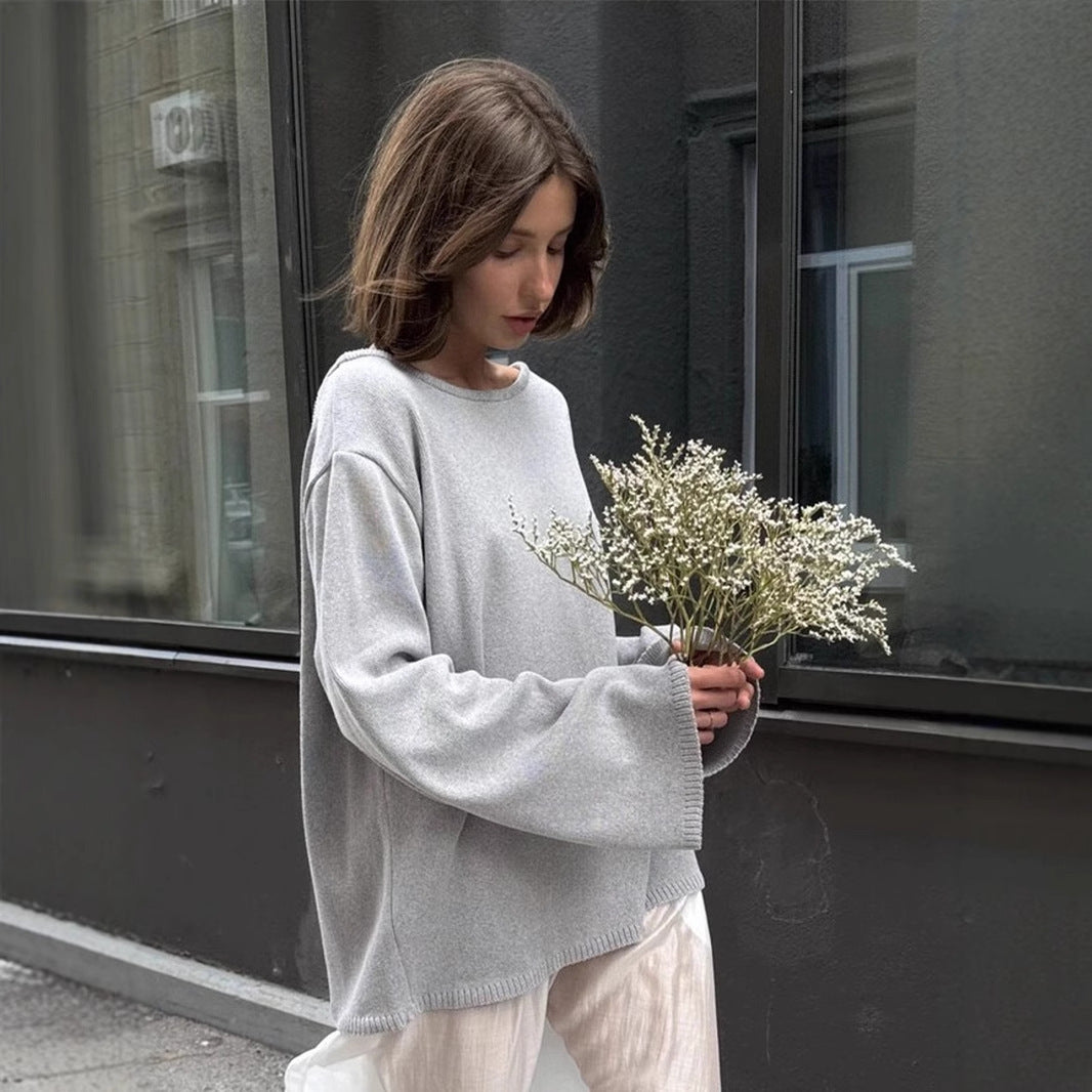 Cotton Pullover Loose Temperament Lazy Sexy Sweaters