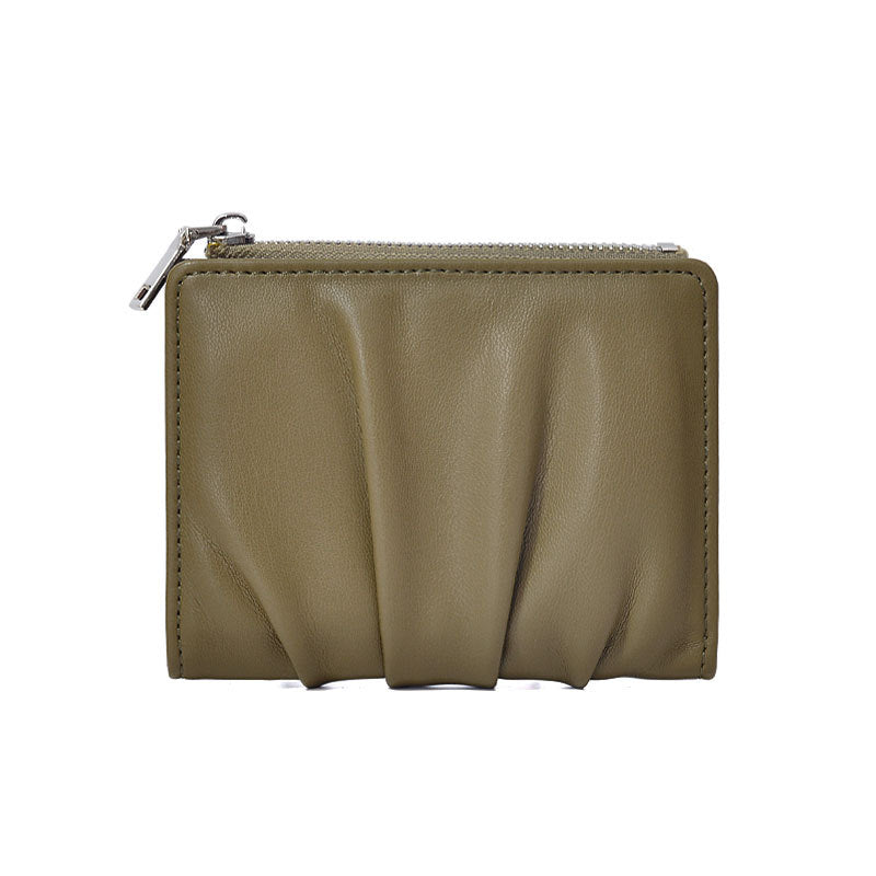 Style Pleated Simple Mini Multiple Slots Ladies Wallets