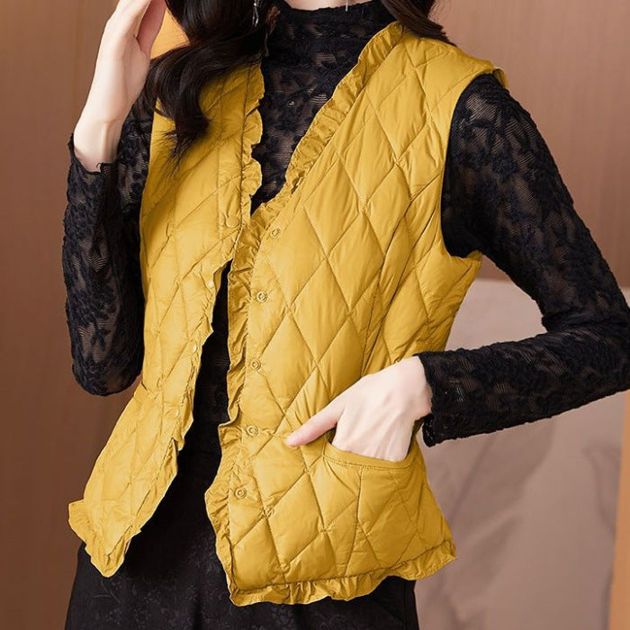 Down Winter Outer Wear Lightweight Bottoming Women's Vest