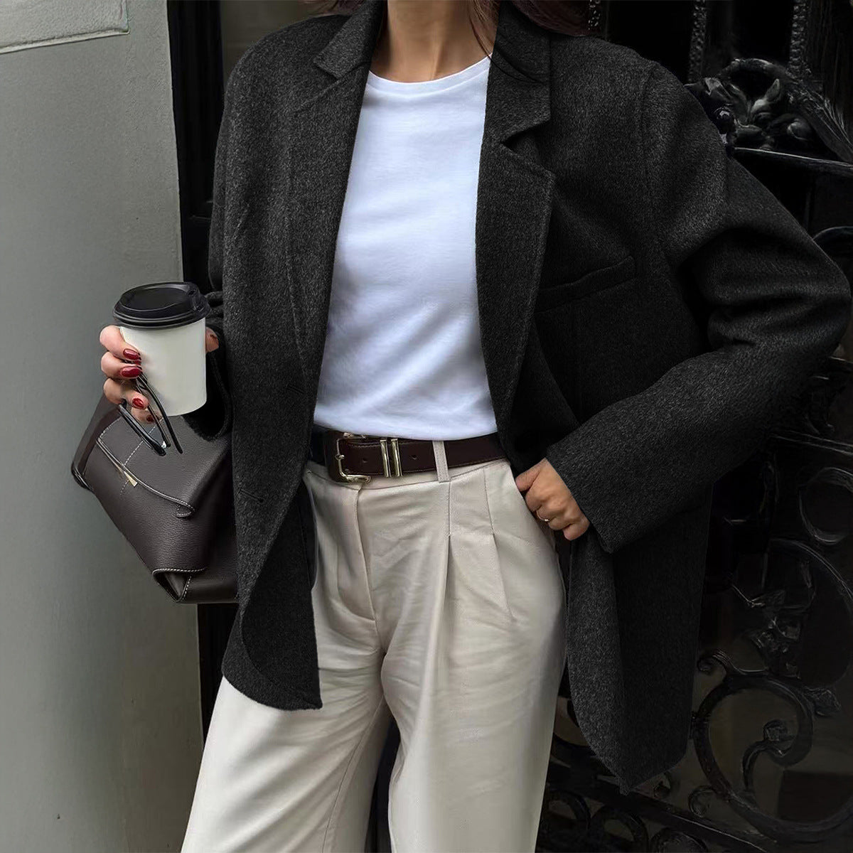 Pretty Charming Women's Casual Solid Color Coats