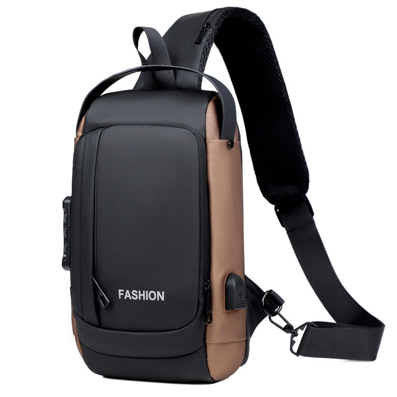 Men's Popular Password Trendy Cool Motorcycle Men's Chest Bags