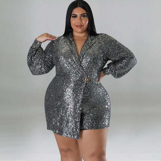 Women's Stylish Large Sequin One-piece Source Pants