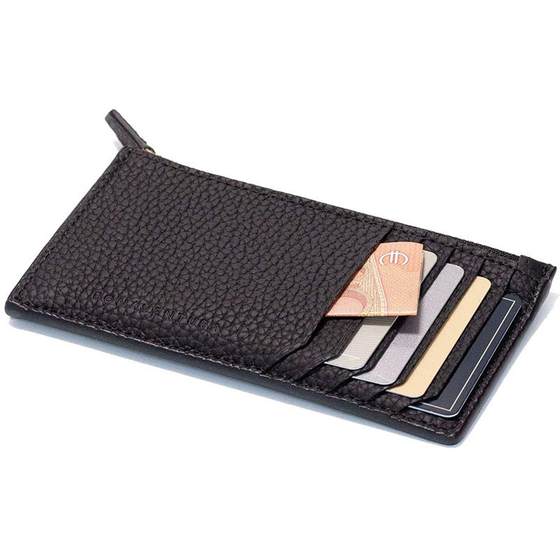 Women's Fashion Minimalist Style Korean First Layer Cowhide Document Card Holder