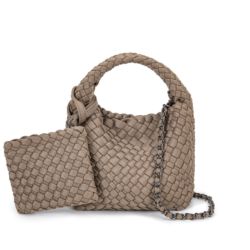 Elegant Glamorous Basket Woven Neoprene Mini Handbags