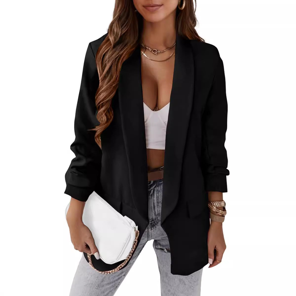 Women's Autumn Temperament Professional Slim Fit Jackets