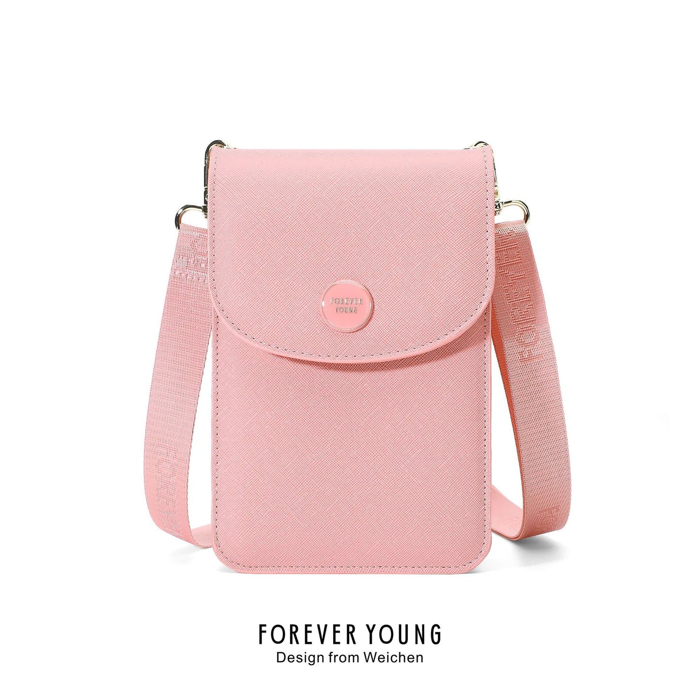 Fashion Cross Pattern Single Commuter Vertical Phone Bags