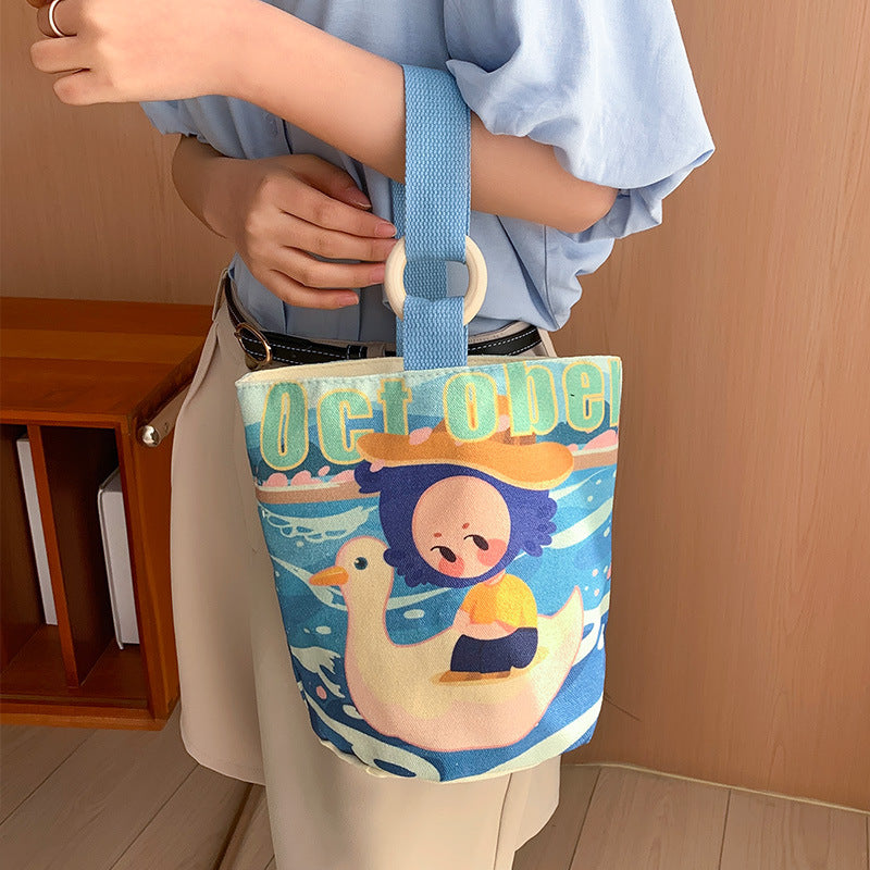Korean Style Commuter Canvas Cute Cloth Handbags
