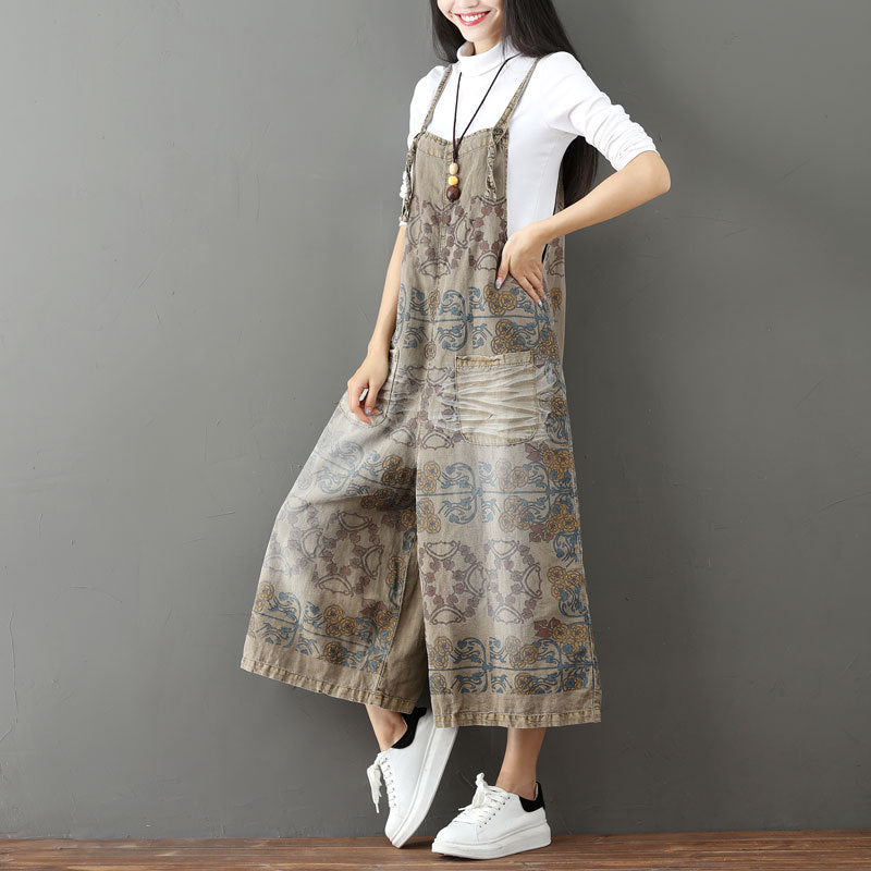 Women's Vintage Washed Casual Mori Style Wide Leg Pants