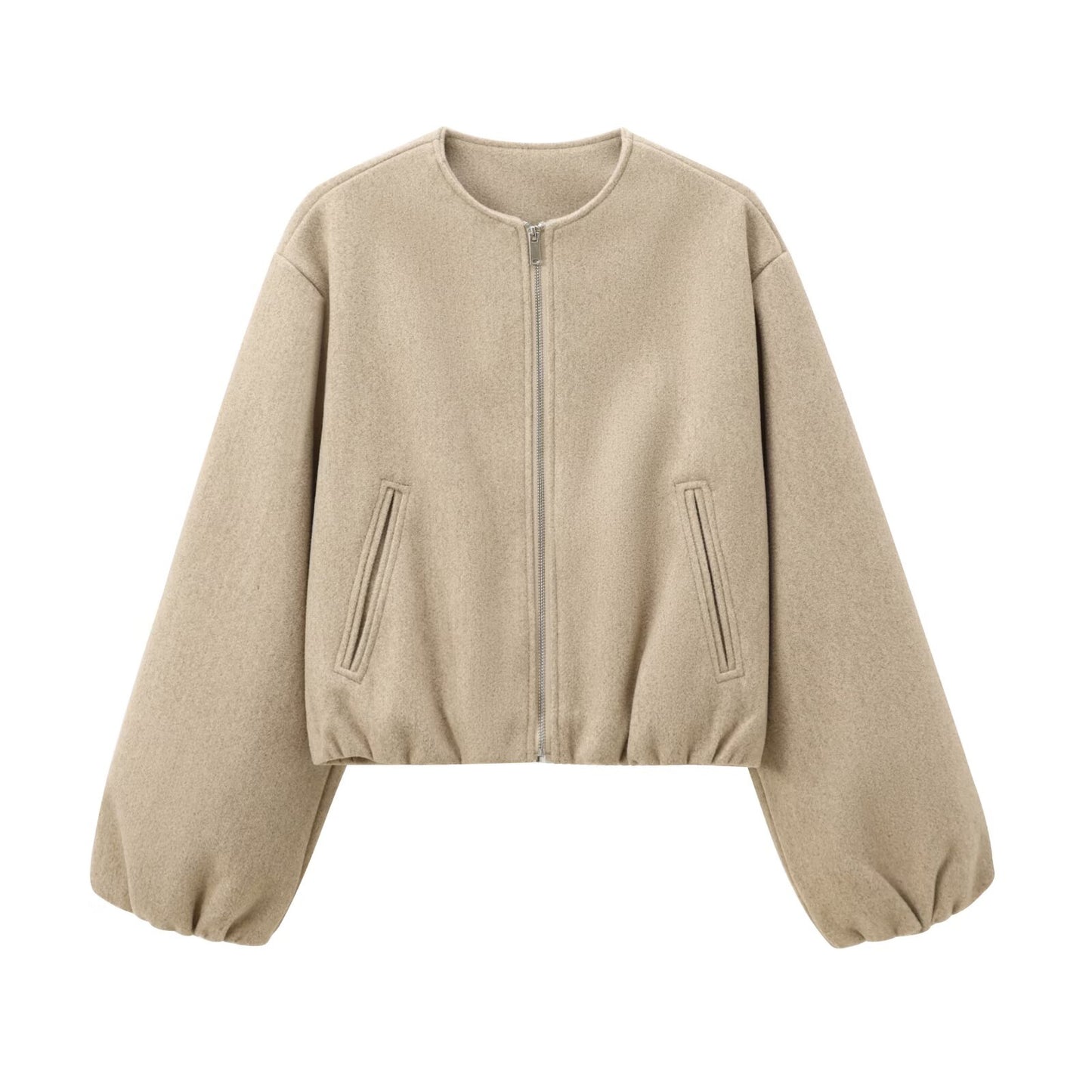 Women's Beautiful Fashion Round Neck Baseball Jackets