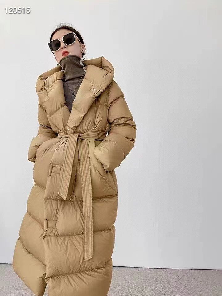 Women's Style Popular Wizard's Hat White Duck Coats