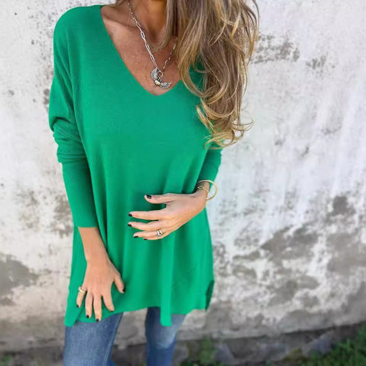 Graceful Creative Women's Solid Color Loose Tops