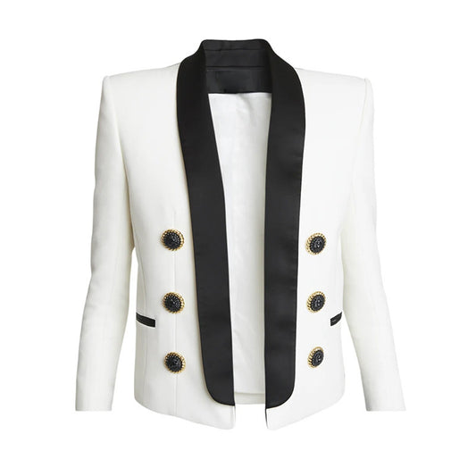 Innovative Fashion Contrast Color Green Collar Coats