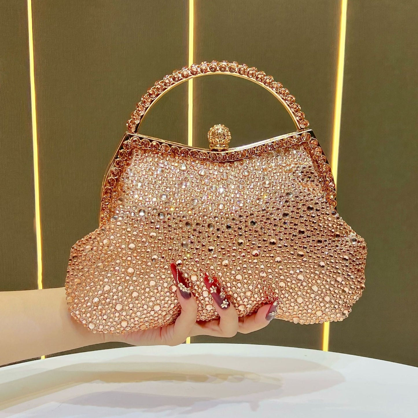 Slouchy Innovative Shiny Water Bridesmaid Clutch Evening Bags