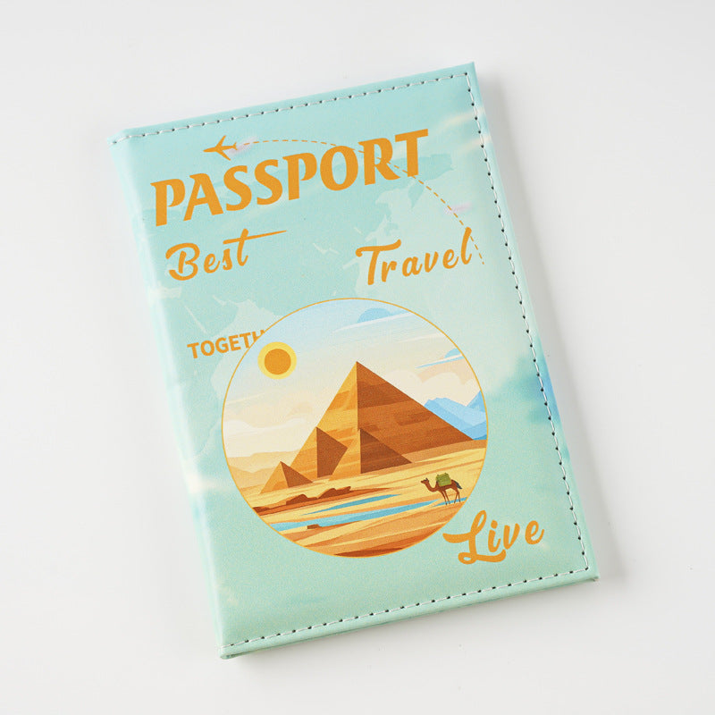 Landscape Color Printing Novel Passport Cover Card Holder