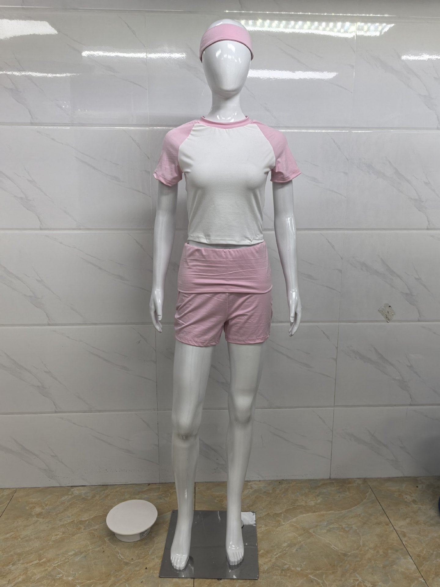 Comfortable Basic Sports Short-sleeved Solid Hair Fashion Casual Suit