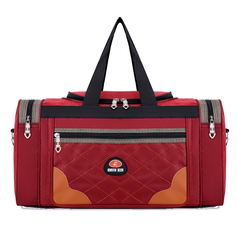 Large Capacity Rhombus Design Printable Short-distance Travel Bags