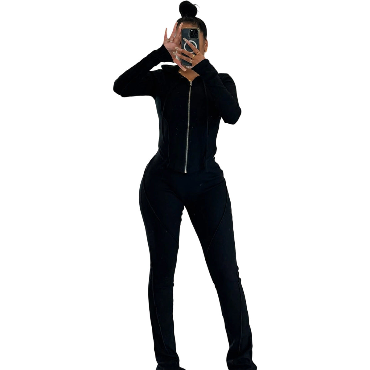 Women's Urban Thread Sunken Stripe Stitching Line Fashion Suits