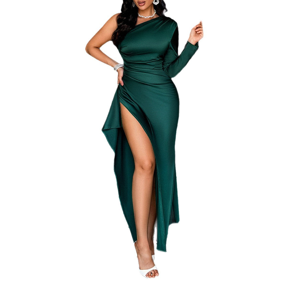 Women's Classic Elegant Dress Slit Long Dresses