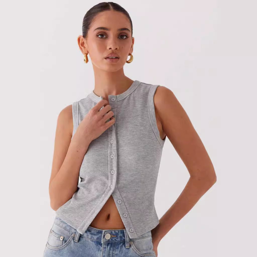 Women's Summer Slim Fit Sleeveless Waistcoat Women's Vest