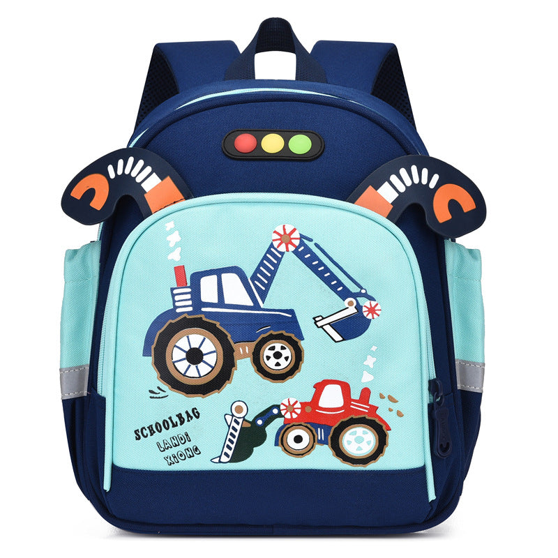 Children's Cartoon Color Pony Print Boys Large Kindergarten School Bags