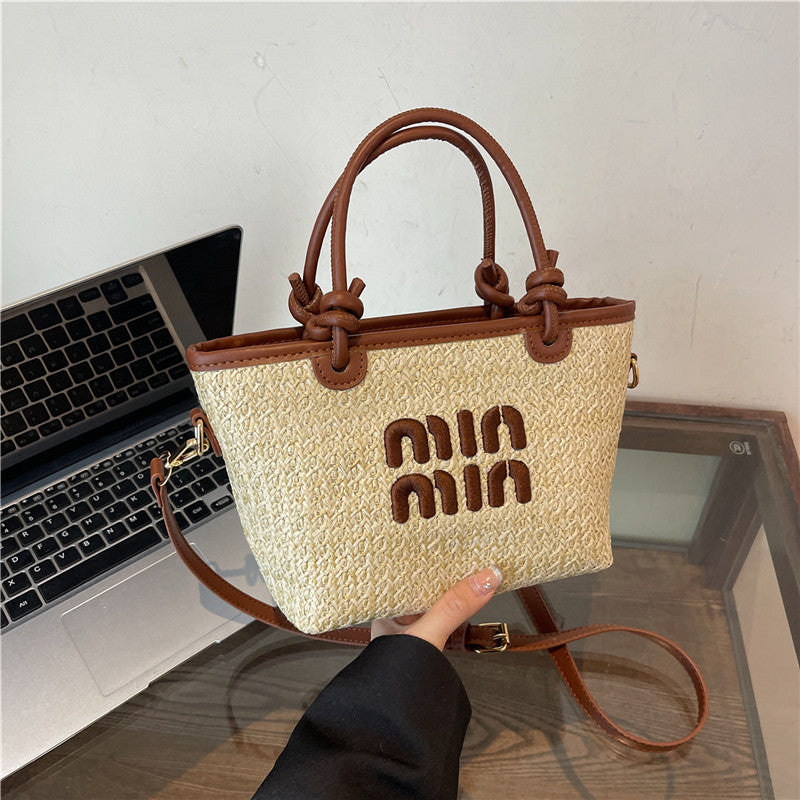 Women's Summer Beach Straw Embroidery Thread Fashion Handbags