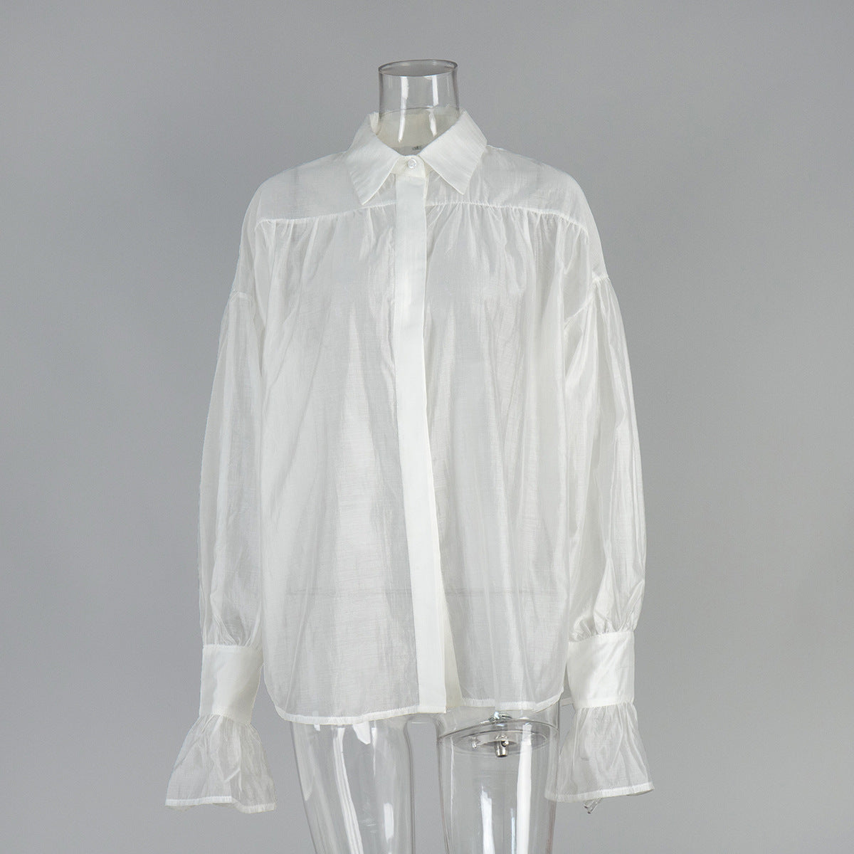 Women's Style Satin Light Shirt High Sense Blouses