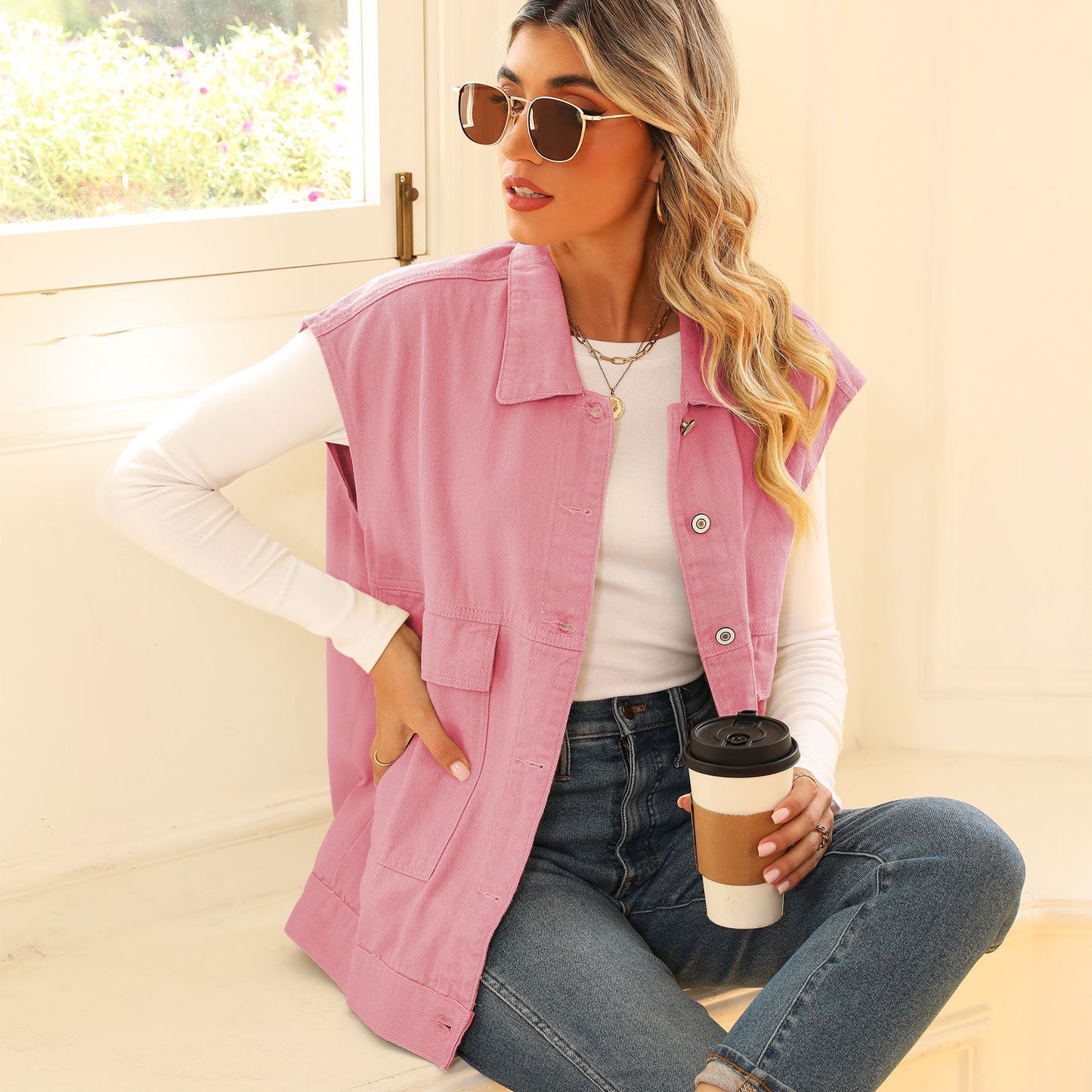 Women's Summer Denim Waistcoat Fashion Sleeveless For Vests