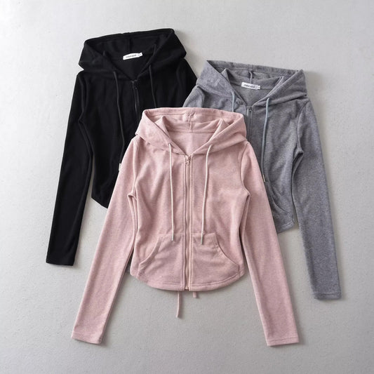 Women's Hot Hoodie High Waist Stretch Slim Suits