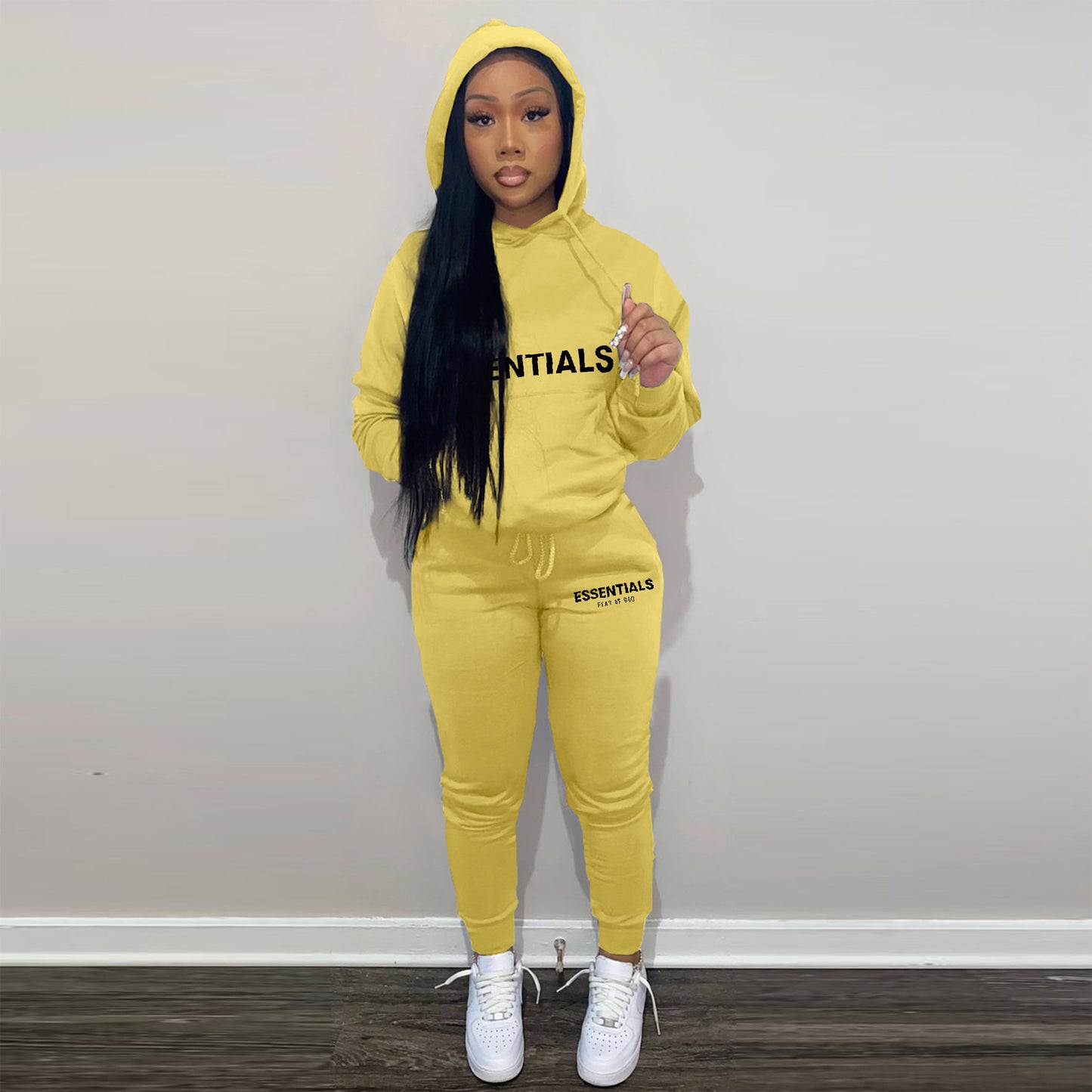 Women's Fashion Chest Casual Hooded Set Suits
