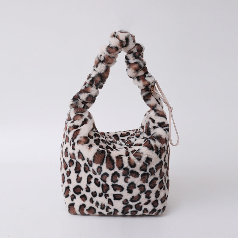 Women's Fur Vintage Leopard Print Street Trendy Crossbody Bags