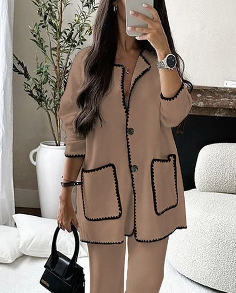 Women's Autumn Fashion Casual Loose Solid Color Suits