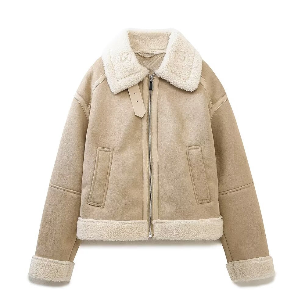 Women's Popular Elegant Lapel Double-sided Pocket Jackets