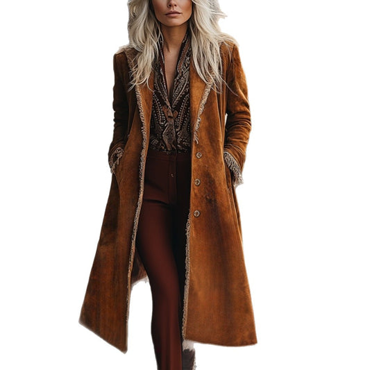 Women's Denim Western Retro Clothes Fashionable Warm Coats