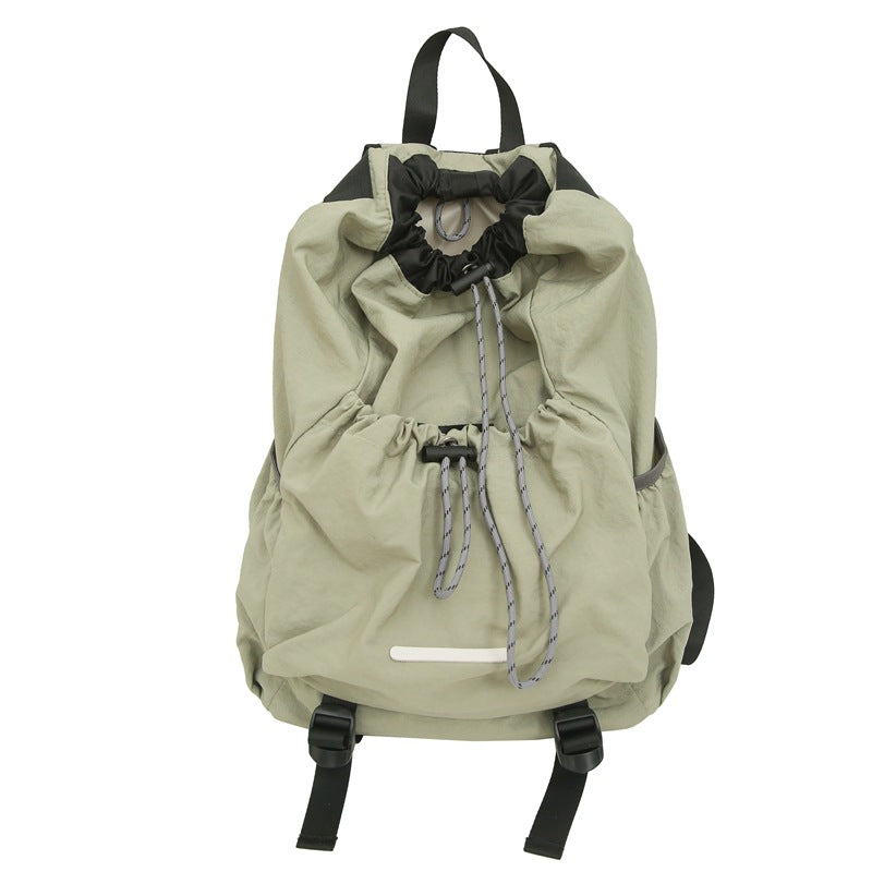 Men's Drawstring Nylon Unisex College Couple Backpacks