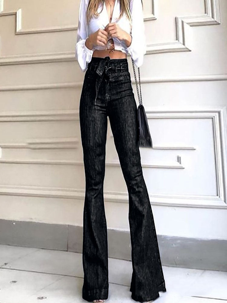 Slouchy Women's Stretch With Belt Skinny Women's Jeans