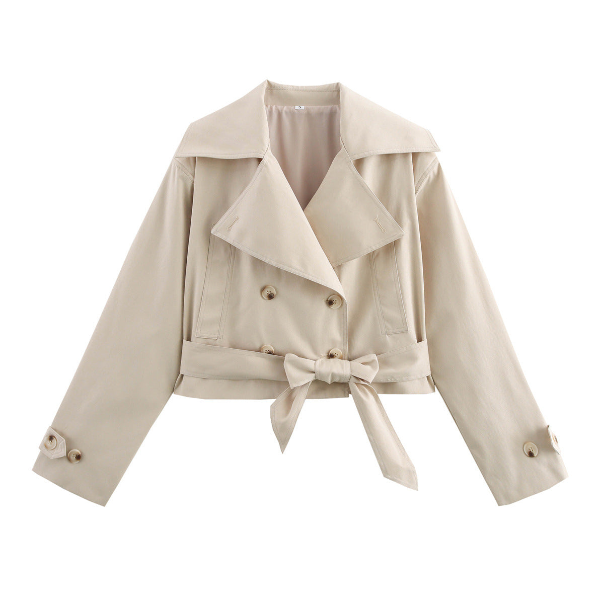 Women's Spring Stylish Simple Versatile Belt Wind Jackets