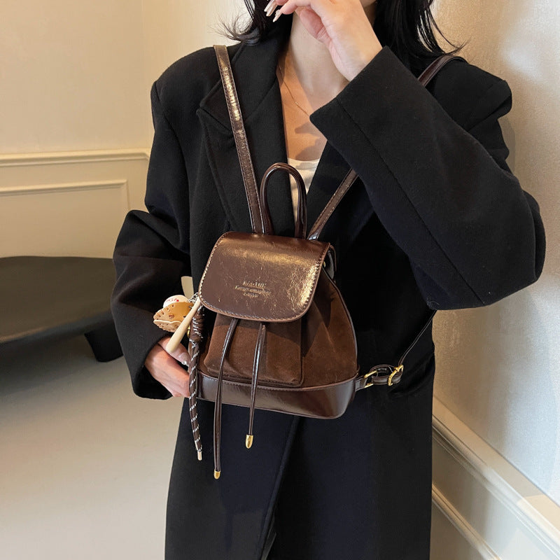 Women's Fashion Retro Suede Versatile Exquisite Backpacks